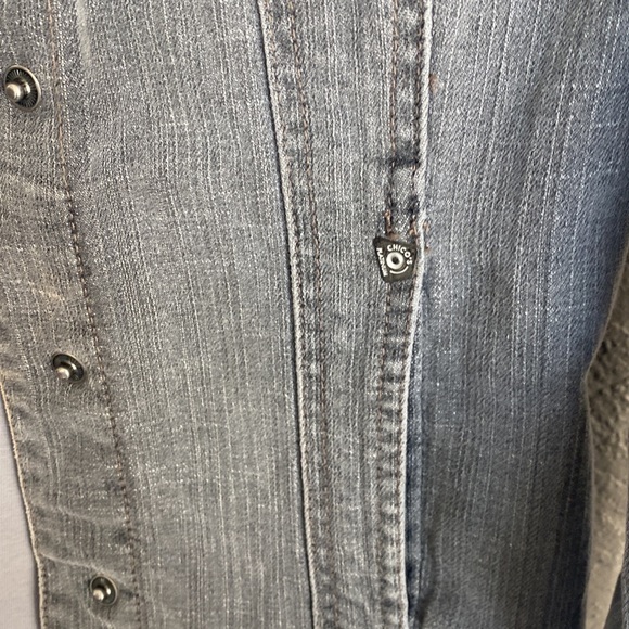 Chico’s Platinum Gray Jean Jacket Size 8 - Picture 8 of 8